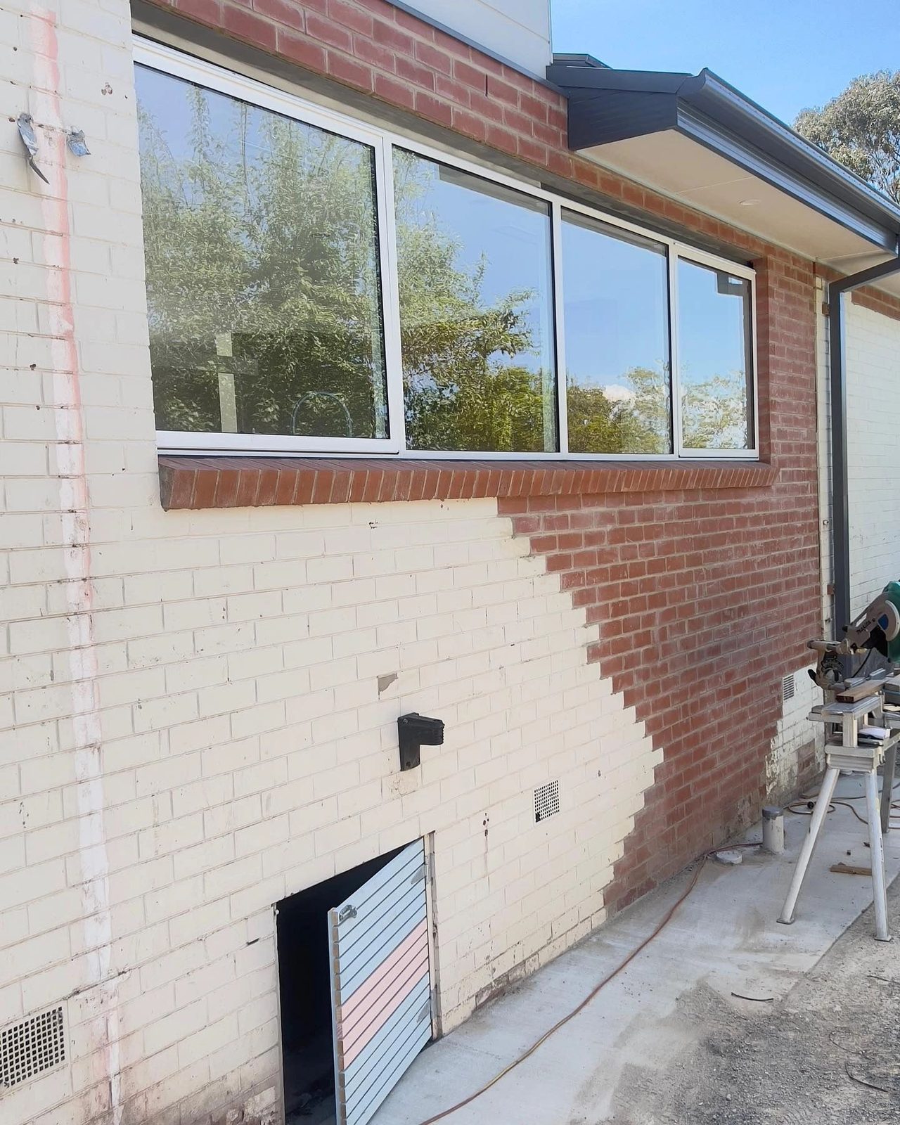 Brick repairs around a window on a Canberra home